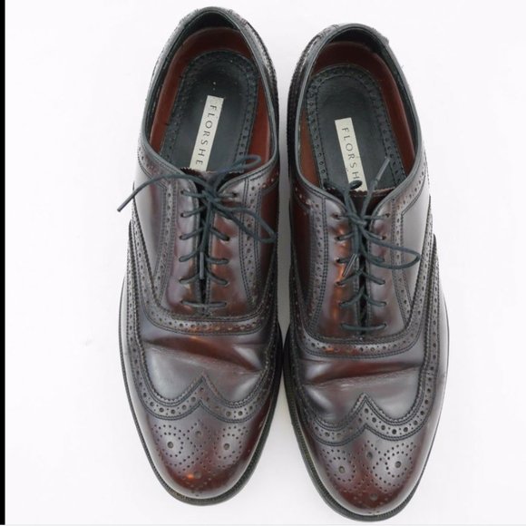 FLORSHEIM Brown Leather Wingtip Oxfords Dress Shoe